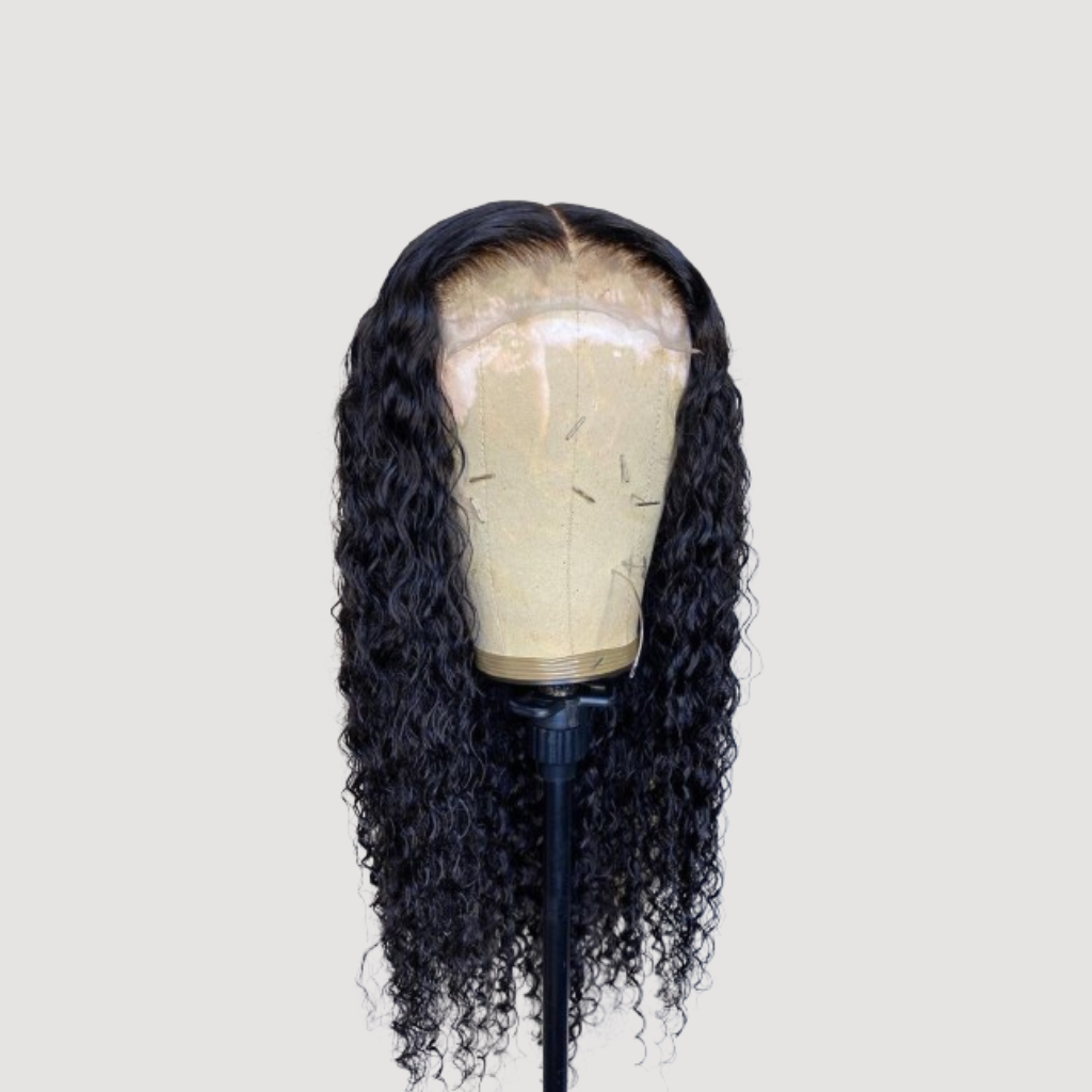 Virgin Deep Curly Wig Transparent lace