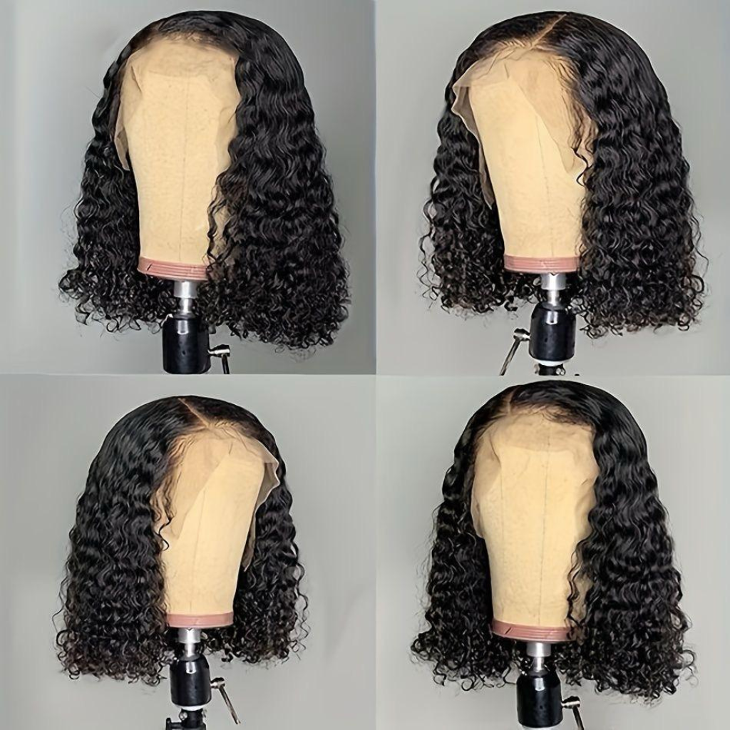 Virgin Deep Curly Wig Transparent lace