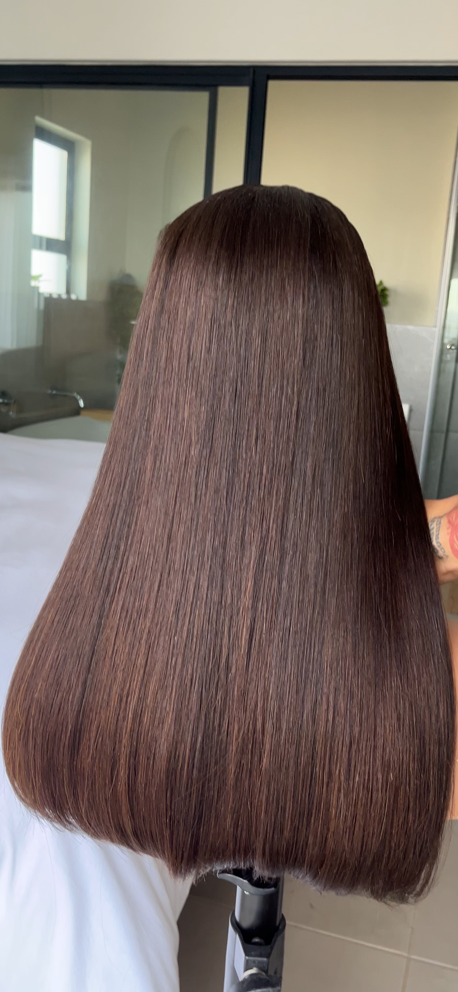 Double drawn, 5x5 Glueless Natural brown, Luxe Virgin unit, Transparent lace