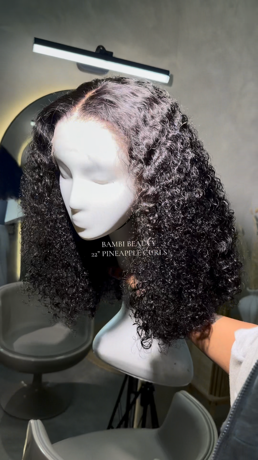 Pineapple Curls •13x4 HD lace, Soft curl