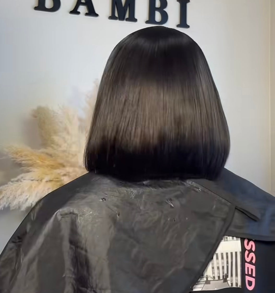 Virgin Super Straight Bob Wig (Glueless Hd Lace)