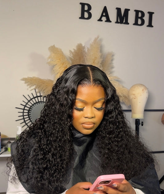 Virgin Deep Curly Wig Transparent lace