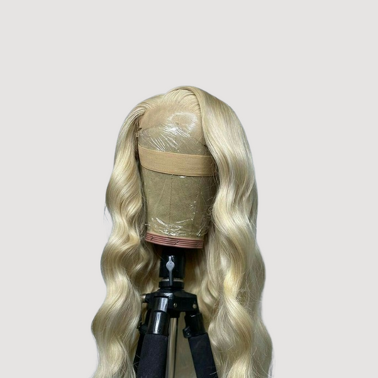 Virgin Blond 613 Bodywave Wig (Transparent Lace)