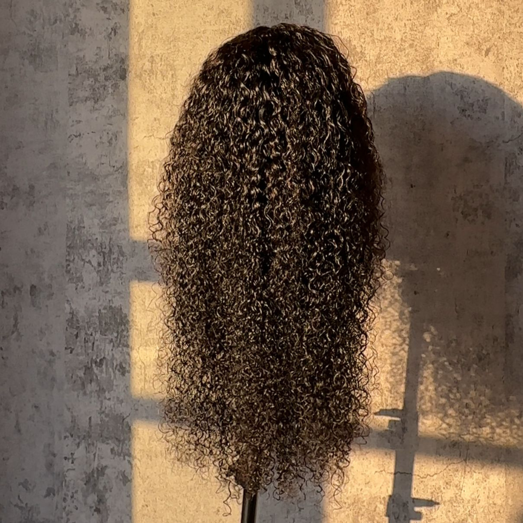 Virgin Deep Curly Wig Transparent lace